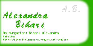 alexandra bihari business card